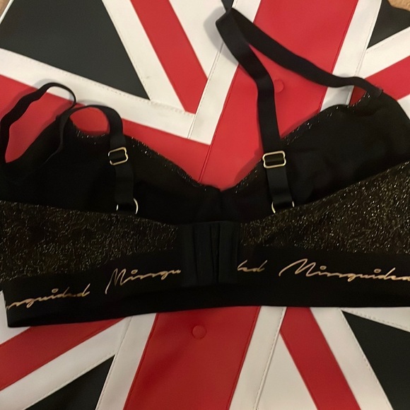 MISSGUIDED black glitter disco bra - Picture 6 of 7